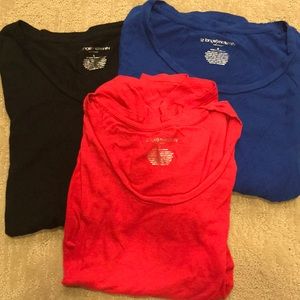 Maternity longer sleeve shirts. Set of 3.